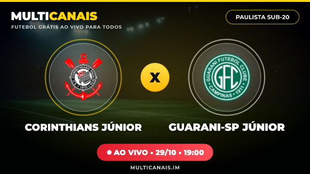 Banner Corinthians Júnior x Guarani-SP Júnior