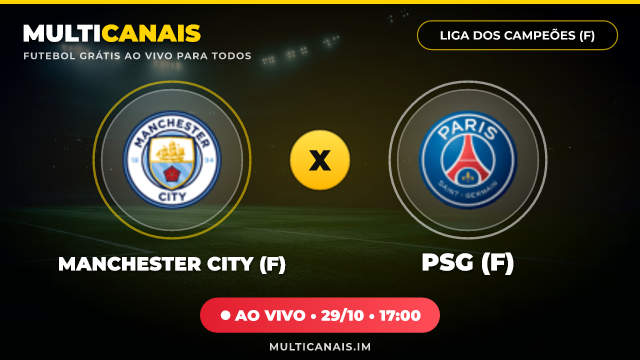 Banner Manchester City (F) x PSG (F)